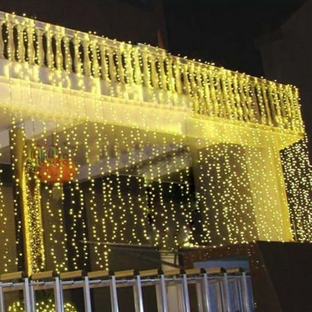 AGPtEK 3Mx3M 300LED String Light Curtain Light for Christmas Xmas Wedding Party Home Decoration - Warm