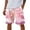 Pink, variant on WTOBBY Men's Hawaiian Themed Beach Shorts, Loose Fit Sports Pants for Summer, Large Size with Casual Style, Perfect for Vacation,Cyan L