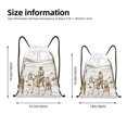 thumbnail image 2 of Xecao Western Desert Cowboys Pattern Sports Drawstring Backpack - String Swim Gym Bag with Wet Proof Pocket for Women&Men-Small, 2 of 6