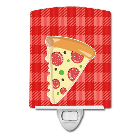 Caroline's Treasures BB7057CNL Slice of Pizza Ceramic Night Light, 6x4x3", multicolor