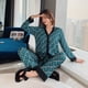 thumbnail image 4 of Pijama sexy para mujer, primavera y otoño, seda de hielo, traje de manga larga, ropa exterior, talla grande, 4 of 5
