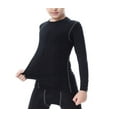 thumbnail image 3 of 3 Pack Youth Boys Compression Shirt Football Undershirt Long Sleeve Athletic Shirts Soccer Workout Base Layer, 3 of 7