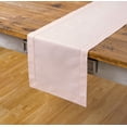 thumbnail image 3 of Tapete de mesa Solino Home con dobladillo de lino y algodón rosa, 35 x 120 cm, 3 of 5