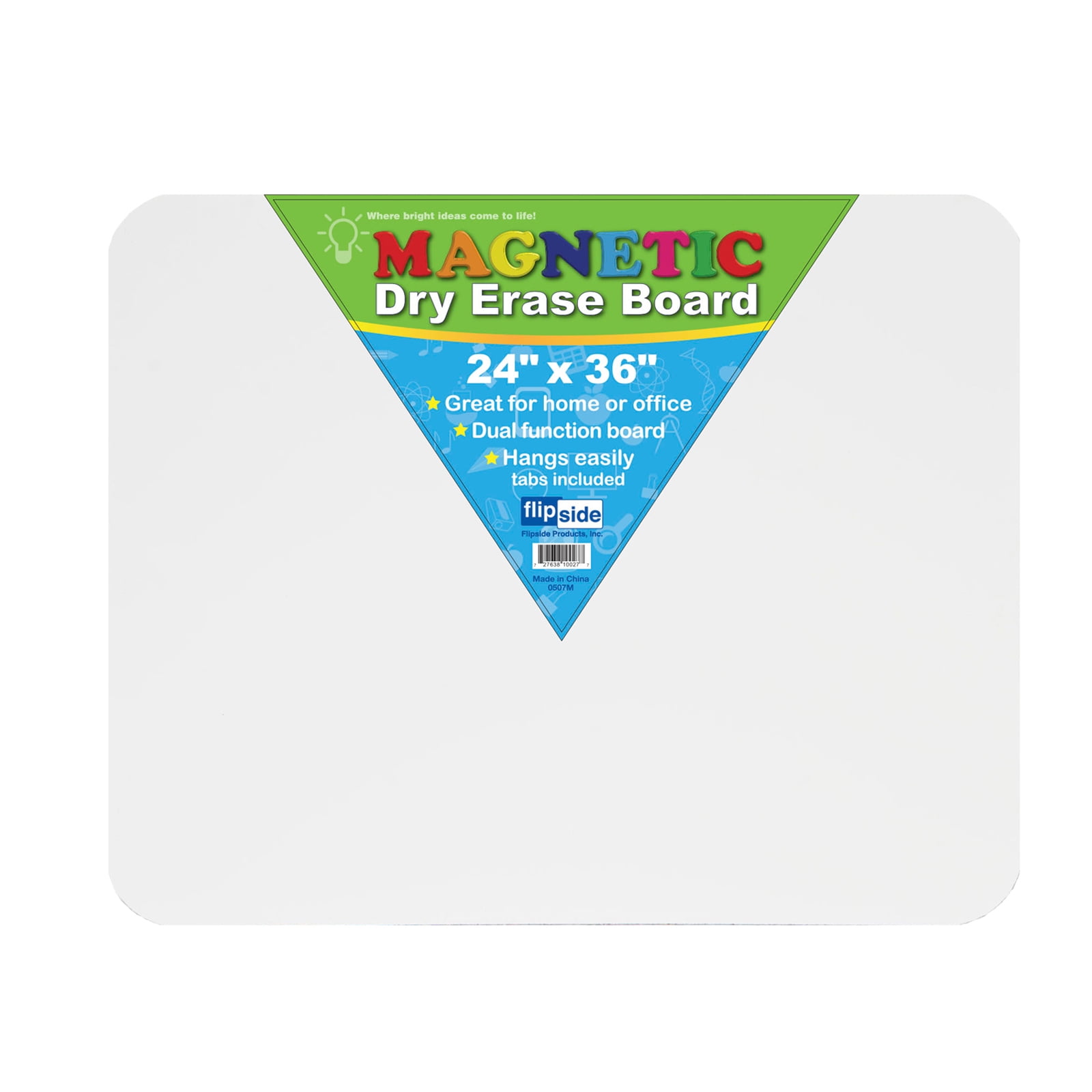 Flipside Products Magnetic Dry Erase Board, 24" x 36"