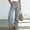 #0468-Gray, variant on Neewe Women's Wide Leg Pants High Waist Ruffle Hem Casual Loose Long Trousers Solid Color Daily Lounge