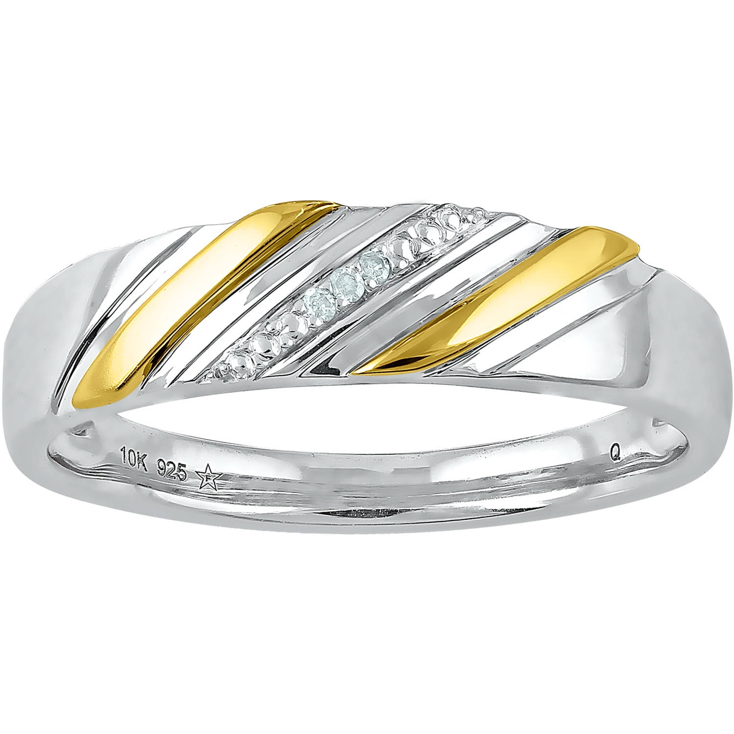 Forever Bride Diamond Accent Sterling Silver And 10kt Yellow Gold Forever Bride Diamond Accent Sterling Silver And 10kt Yellow Gold Men S Ring