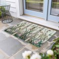 thumbnail image 2 of Vintage Dragonfly Doormat Outdoor Entrance 24"x36", Botanical Teal Spring Summer Absorb Moisture Dirt Door Mats, Non-Slip Rubber Backing Floor Mats Indoor, Low-Profile Front Door Rugs, 2 of 9
