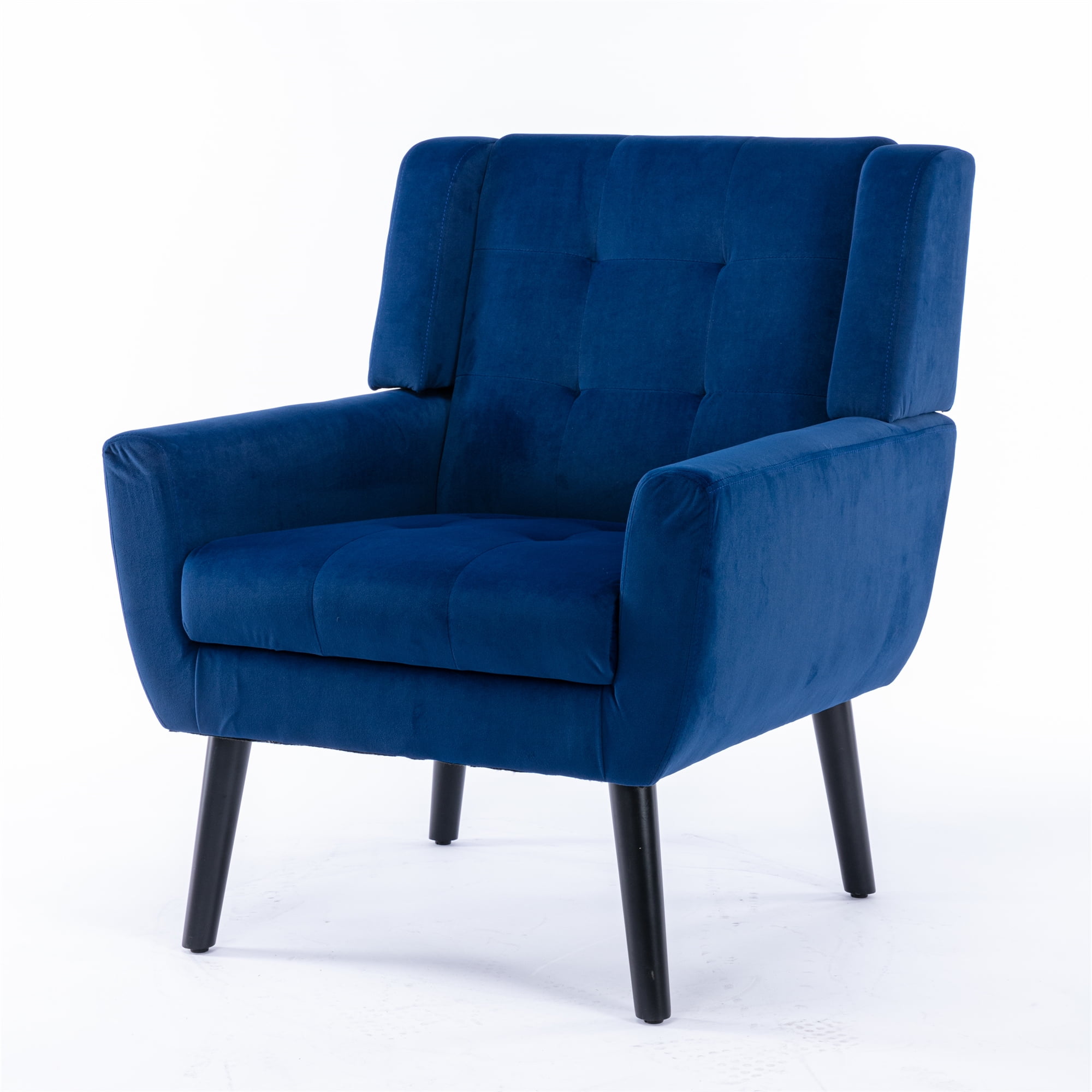 Accent Chair, Modern Velvet Button Tufted Upholstered Living Room