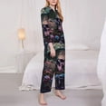 thumbnail image 3 of Kdxio Forest Mushroom Skull Women's Pajama Sets Long Sleeve Button Down Sleepwear Nightwear Soft Pjs Lounge Sets-Large, 3 of 7