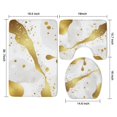 thumbnail image 3 of White Marble Gold Spot Pattern Bathroom Rugs Sets 3 Piece,Toilet Cover Set,Absorbent Non Slip Bathroom Mats Sets with U-Shaped Contour Rug Toilet Rug Set, 3 of 5