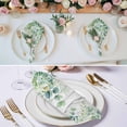 thumbnail image 2 of Cloth Napkins Set of 2 - 20x20 Inches, Green Washable Reusable Table Napkins, Eucalyptus Leaves Soft & Absortbent Dining Napkin for Party Wedding Hotel Restaurant, 2 of 8