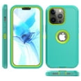 thumbnail image 5 of Xhy iPhone 13 Pro Case 6.1", Heavy Duty Hard Shockproof Armor Protector Case Cover with Belt Clip Holster (Green+Yellow), 5 of 7