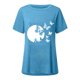 thumbnail image 4 of Mujeres moda Casual impresión camisas manga corta suelta Tee Tops túnica blusa Pompotops hfajkhk136497, 4 of 4