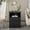 Black with 2 Drawers, variant on Nightstand with Charging Station and LED Lights for Bedroom, Modern Bedside Table with 3 Storage Drawer and Open Cubby, Black End Side Table for Home Office