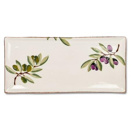 

Set of 4 Olive Print Medium Rectangle Platter