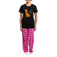 thumbnail image 4 of CafePress - Fishing Cartoon Dog Women's Dark Pajamas - Women's Short Sleeve Print T-Shirt and Pants Dark Cotton Pajama Set, 4 of 7