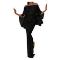 thumbnail image 1 of B91xZ Robes d'Été pour Femmes 2024 Col Montant Taille Élastique Invité de Mariage Soirée Robe Maxi, Noir m, 1 of 2