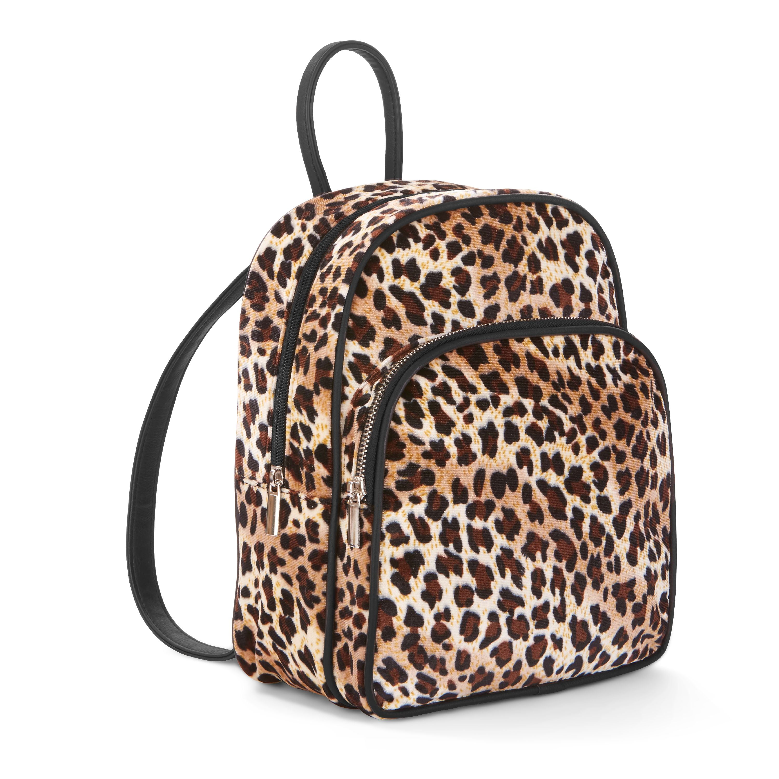 womens leopard backpack