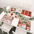 thumbnail image 2 of Decoraciones navideñas 2024 para el hogar, Papá Noel, botella de vino, cuchillo, tenedor, fundas, manteles, decoración navideña para Año Nuevo, 2 of 5