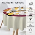 thumbnail image 6 of ZICANCN Round Table Cloths 60 Inch, Funny Cartoon Oriental Japanese Table Cover Waterproof Washable Outdoor Picnic Tablecloth, 6 of 8