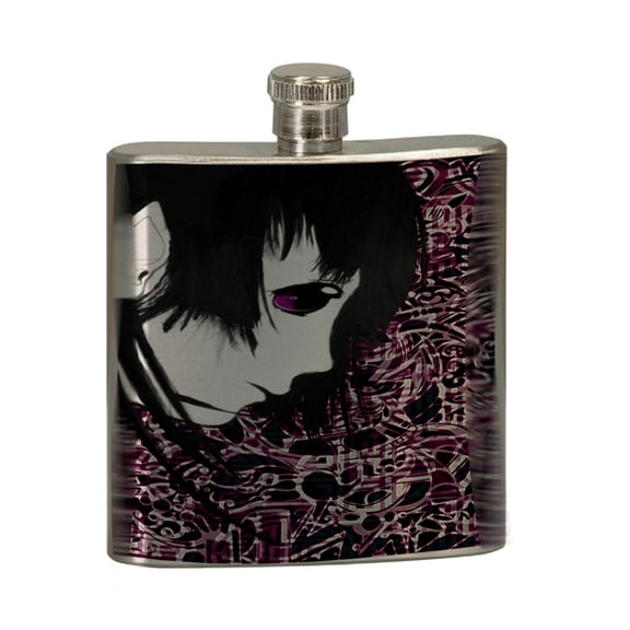 KuzmarK 6 oz. Stainless Steel Pocket Hip Liquor Flask - Anime Fairy