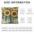 thumbnail image 5 of YINGXI Pillow Covers Flower Throw Pillow Case Green Stripes Farmhouse Floral Cushion Cover for Home Office Sofa Couch Decoration 12x12in, 5 of 5