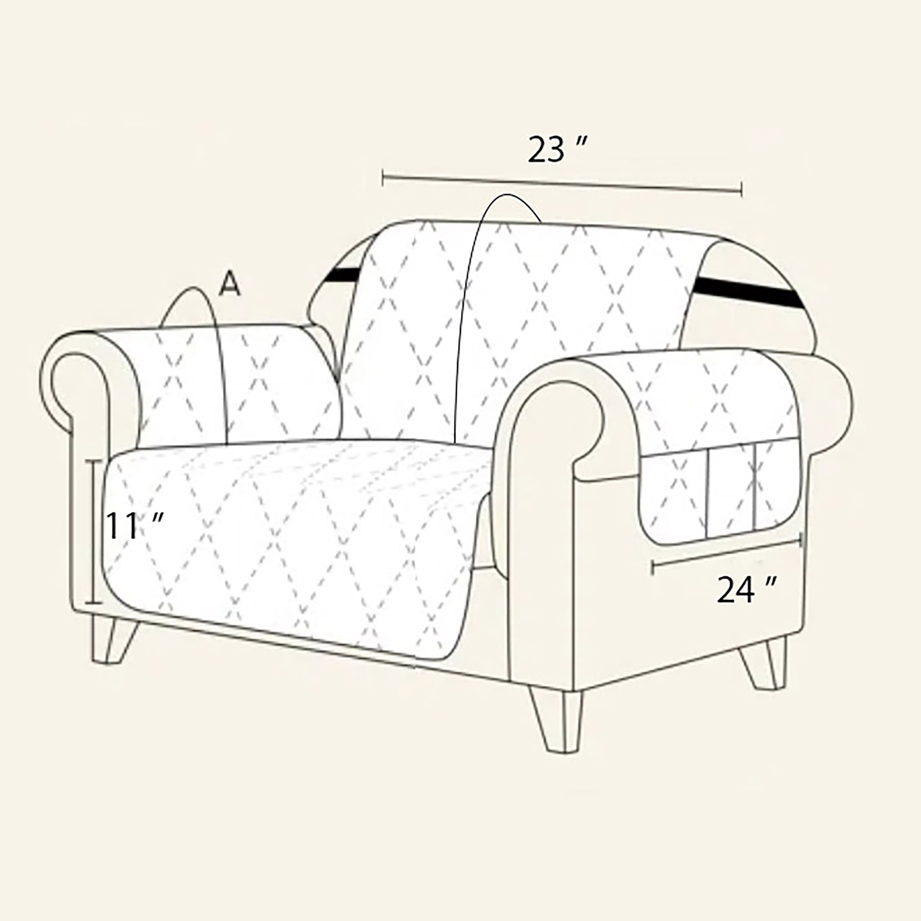 Furniture Protector Chair Suede Gray