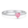 thumbnail image 1 of Bague Pierre de Naissance en Forme de Cœur - Tourmaline Rose (Octobre), 1 of 6