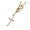 Gold, variant on Stainless Steel Gold Lariat Infinity Cross Necklace 17 Inch 1mm Lobster Clasp A215