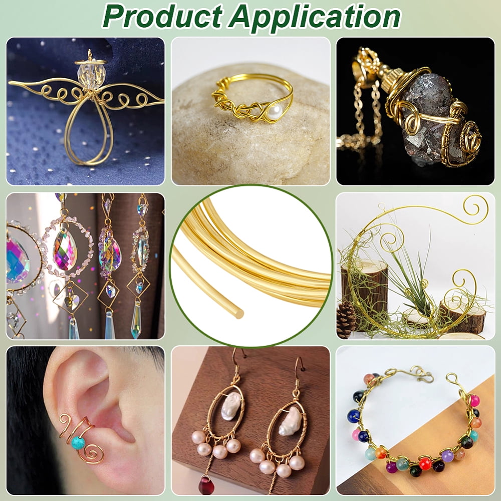 9.84 Feet Bare Solid Brass Wire 6 Gauge Round Soft Brass Wire Pure Brass Wire for Jewelry Making Craft Gem Wrapping