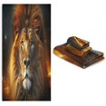 thumbnail image 7 of Coolnut Fierce Lion 3-Piece Towel Set,Soft Absorbent Quick Dry Bath Towels Sets,1 Bath Towel,1 Hand Towel,1 Washcloth,for Bathing Home Hotel Gym Spa Wash cloth, 7 of 7