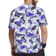 thumbnail image 2 of Wukai Butterflies Print Men's Short-Sleeved Mesh T-Shirt,Quick-Dry Short Sleeve Workout T-Shirt-4X-Large, 2 of 8