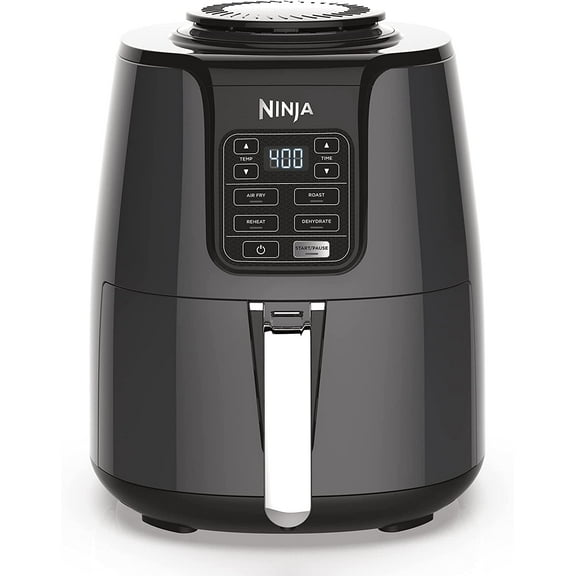 Ninja 4-Quart Air Fryer that Healthier Frying, Quick Meal, Dishwasher Safe, Gloss Finish, Black/Grey