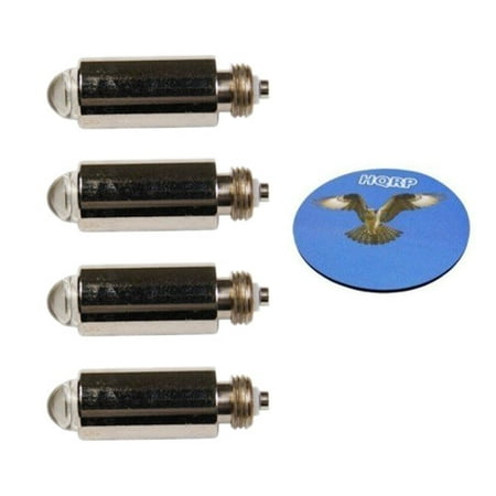 - HQRP 4-Pack 3.5V 2.5W Halogen Bulb for Welch Allyn Otoscope 03100-U Lamp Replacement plus HQRP Coaster