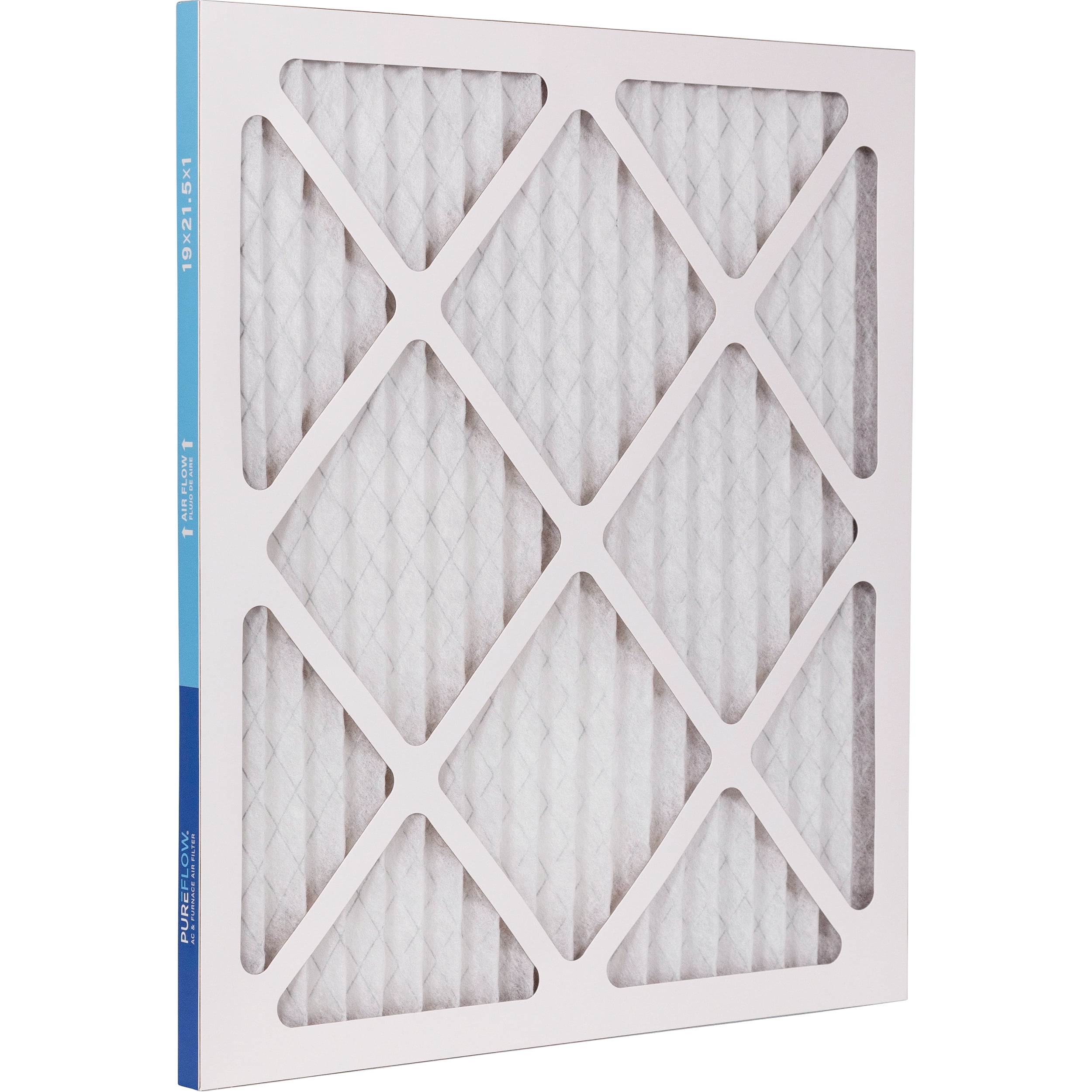 PUREFLOW Home Air Filter MERV 8, 19x21.5x1 Furnace Filter, 4 Layer High Efficiency Filtration for Dust, Smoke, Fumes, Pollutants (4-Pack)
