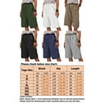 thumbnail image 2 of Summer Women's Plus Size Casual Lounge Pants Cotton And Linen Elastic Waist Straight-leg Pants Knee Length Bermuda Shorts with Pocket, 2 of 2