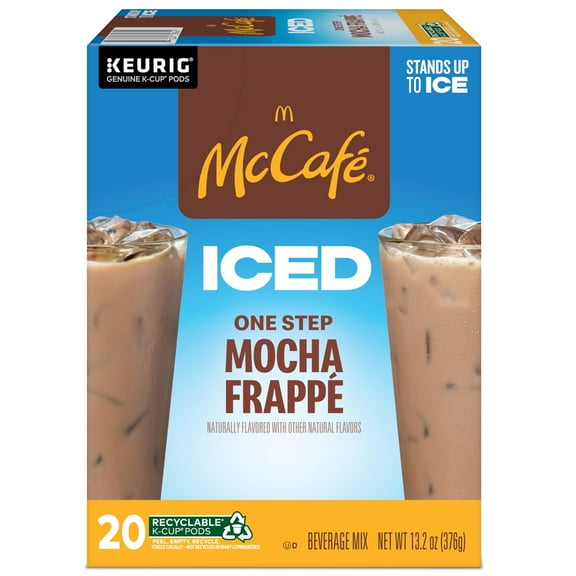 McCafe ICED One SCH4 Step Mocha Frappe, Keurig Single Serve K-Cup Pods, 20 Count