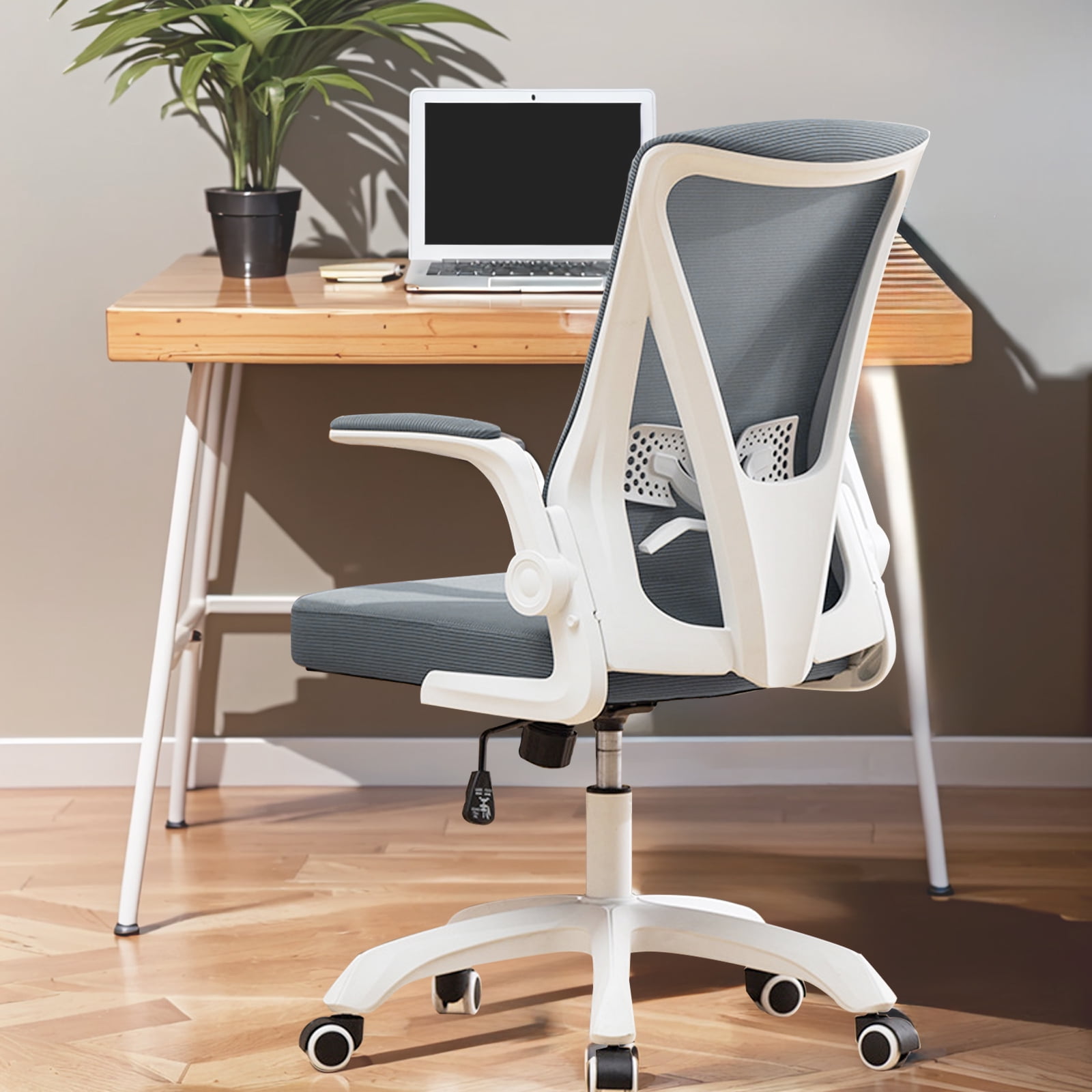 URRED Ergonomic Office Chair Mesh with Foldable Backrest, Mesh Home Office  Computer Task Desk Chairs with Adjustable Arms and 360 Degree Universal