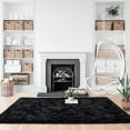 thumbnail image 7 of Junovo Super Soft Fluffy Area Rugs Modern Shag Rug for Bedroom Living Room,Cute Carpets for Kids Nursery Girls Home Dorm,8'x10',Black, 7 of 7