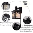 thumbnail image 7 of FSLiving Waterproof Wall Sconce Plug-in Wall Mount Lantern Downward Fixture Traditional Desigh Black Finish,Clear Glass Shade,UL Listed for Outdoor/Indoor - 1 Light, 7 of 7