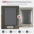 thumbnail image 3 of No Drill No Tools Roller Shades, Blackout Roller Blinds for Indoor Windows, Linen Fabric Thermal Insulation, UV & Privacy Protection, Cordless Shades for Home,Blackout White,28" W x 68" H, 3 of 9