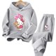 thumbnail image 3 of 2024 Lindo Anime Hello Kitty Niños Niñas Sudadera con capucha Traje con capucha Sudadera con capucha Moda Niños Estudiantes Adolescentes Casual Superior Casual De 3 A 14 Años Al Aire Libre, 3 of 5
