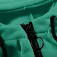 thumbnail image 5 of safuny Women's Jumpsuit Fashion Full Length Trousers Drawstring Zipper Hooded Jumpsuit Jumpsuit for Lady Wife Daughter Girlfriend Solid Color Comfy Lounge Casual Green L, 5 of 8