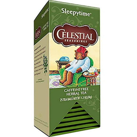 Celestial Seasonings Herbal Tea, Sleepytime, Caffeine Free Sleep Tea, 25 Tea Bags (Pack Of 6)
