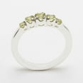 thumbnail image 2 of LBG British Made 9k White Gold Natural Peridot Womens band Ring - 33 size options - Size 9.5, 2 of 6