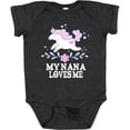 thumbnail image 3 of Inktastic My Nana Loves Me Unicorn Girls Baby Bodysuit, 3 of 5