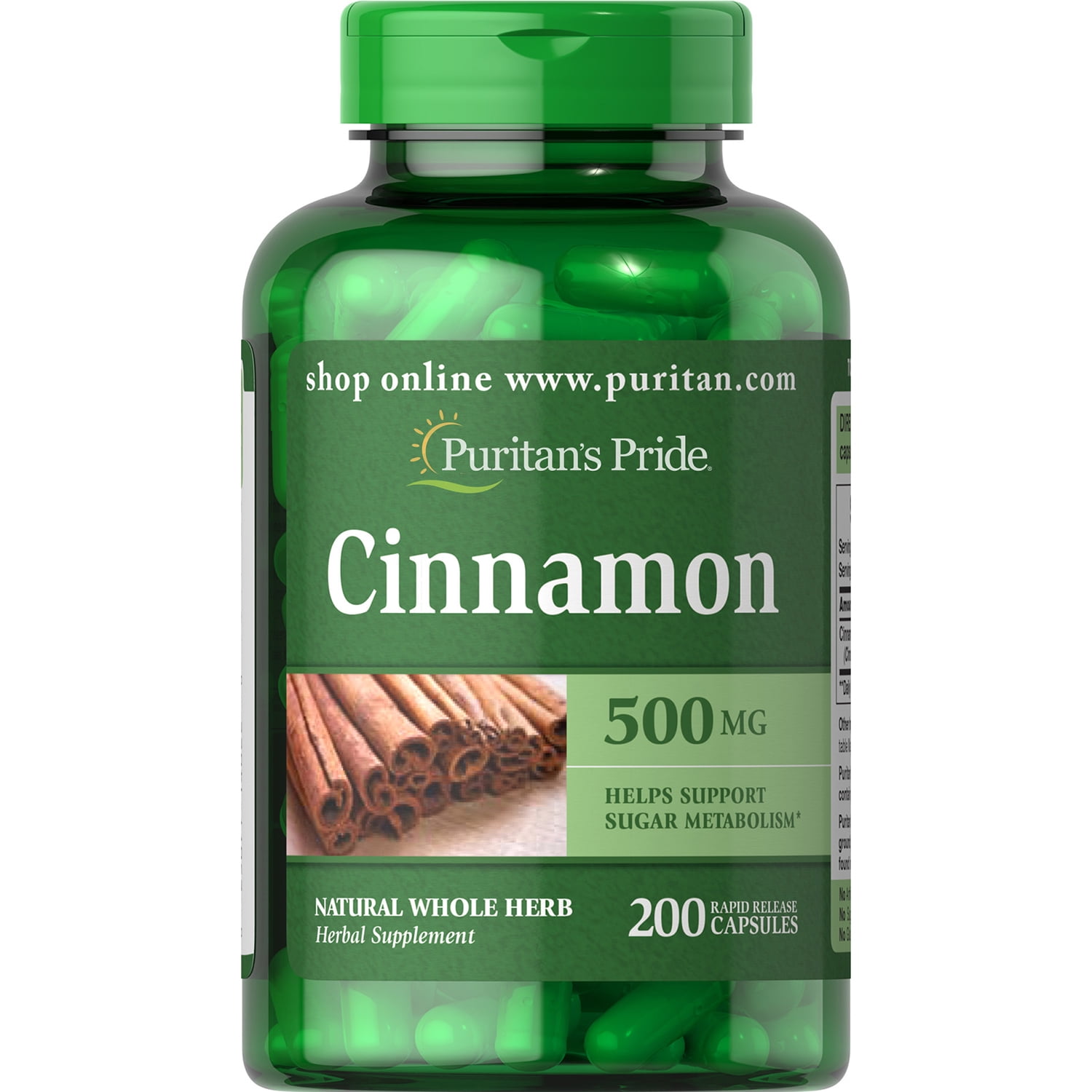 Puritan's Pride Cinnamon 500 mg200 Capsules