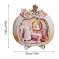 thumbnail image 2 of Ouuluon 2D Cute Ghost Pumpkin Mini House Light Ornament, Fall Halloween Miniature Scene Decor for Desktop Display, 2 of 6