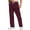 Black, variant on Men's Checkered Stripe Casual Pants, Relaxed Straight Leg, Drawstring Waist, Multiple Pockets for Everyday Comfort and Style,Purple L