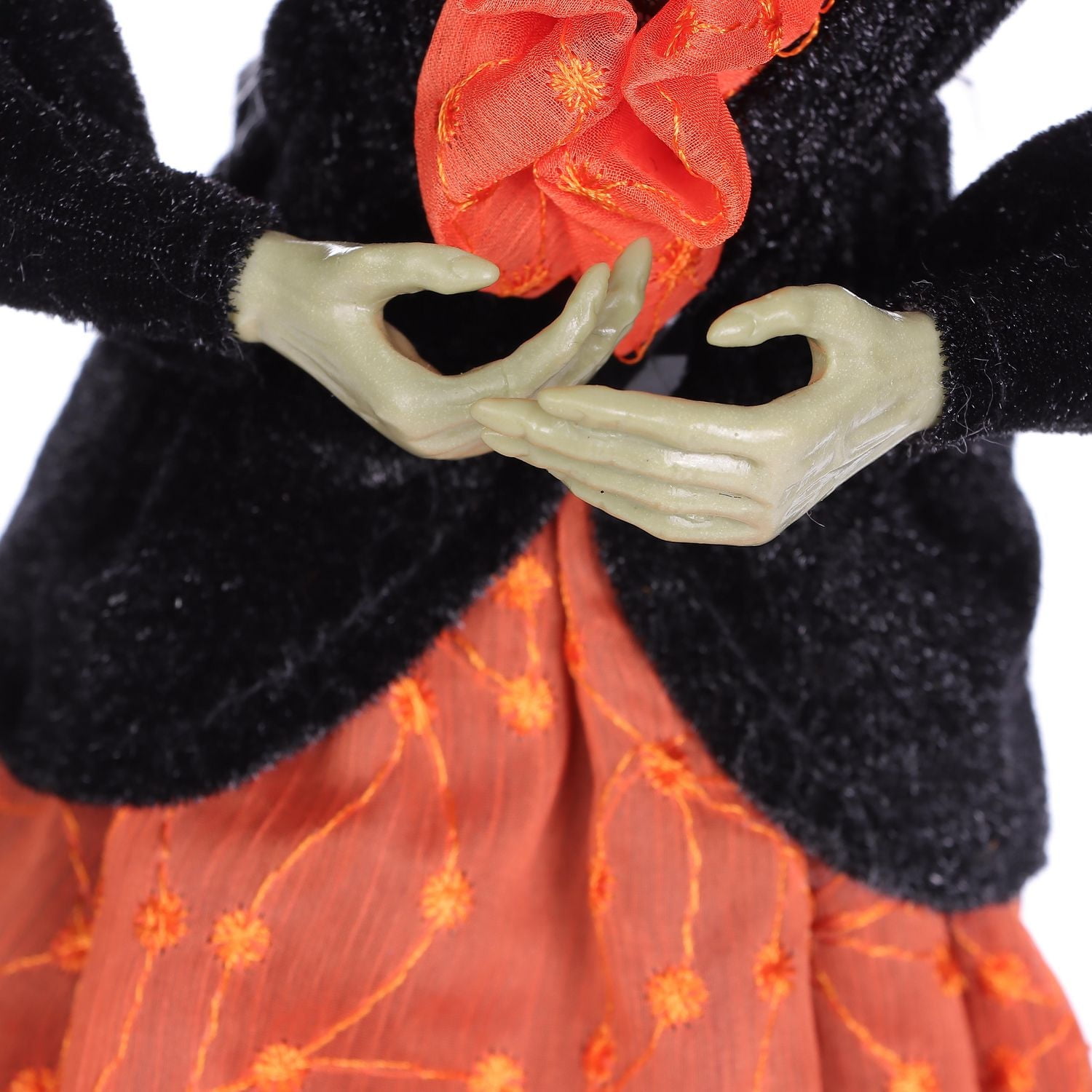 Tissu sur le thème d’Halloween Orange Sorcière pour Halloween Décorations d’intérieur